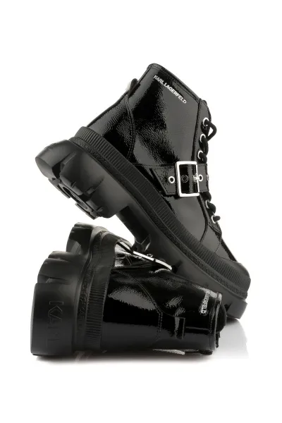 Členková Obuv Karl Lagerfeld Trekka Max Mid Lace Strap Black Lthr
