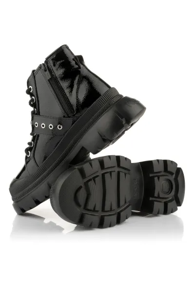 Členková Obuv Karl Lagerfeld Trekka Max Mid Lace Strap Black Lthr