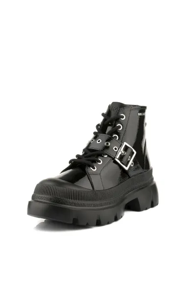Členková Obuv Karl Lagerfeld Trekka Max Mid Lace Strap Black Lthr