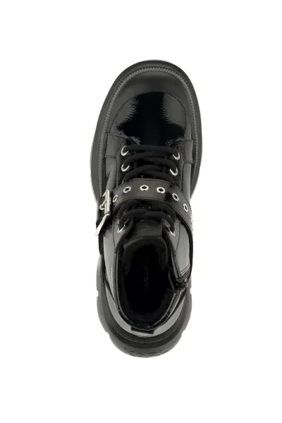 Členková Obuv Karl Lagerfeld Trekka Max Mid Lace Strap Black Lthr