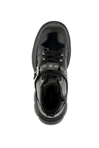 Členková Obuv Karl Lagerfeld Trekka Max Mid Lace Strap Black Lthr