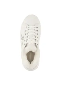 Tenisky Karl Lagerfeld Kapri Lug Signia Studs Lo Lace White Textured Lthr W/Silver