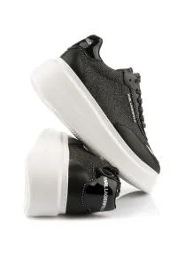 Tenisky Karl Lagerfeld Anakapri U_Throat Mix Lo Black Lthr & Textile