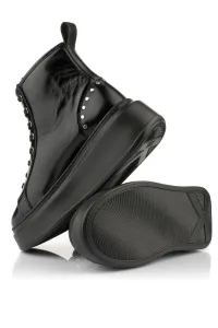 Členková Obuv Karl Lagerfeld Anakapri Signia Studs Mid Zip Black Lthr