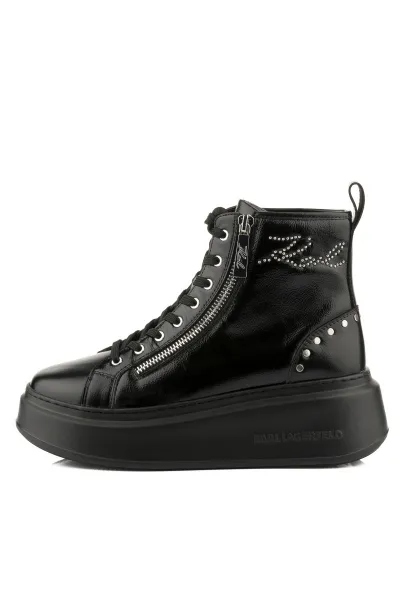 Členková Obuv Karl Lagerfeld Anakapri Signia Studs Mid Zip Black Lthr