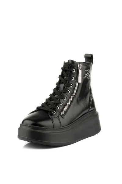 Členková Obuv Karl Lagerfeld Anakapri Signia Studs Mid Zip Black Lthr
