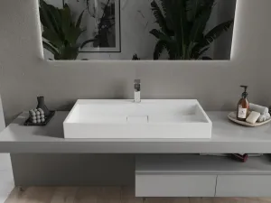 MEXEN - Ava umývadlo na dosku liaty mramor 90 x 46, biela 23019001