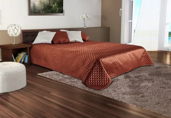 Tutumi Prikrývka na posteľ Palermo + 2 obliečky na vankúš červená, veľkosť 200x220