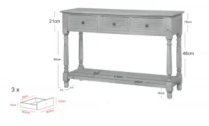 LivinHill Konzolový stolek Livorno 120 cm černý