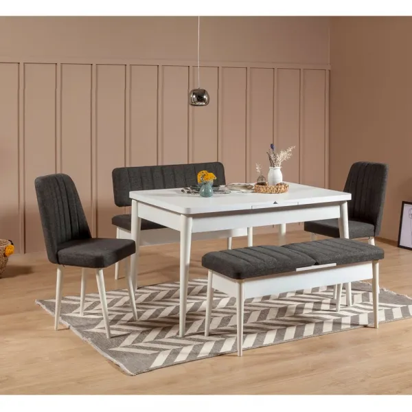 Lavica Vina Bench Anthracite, White