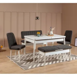 Lavica Vina Bench Anthracite, White