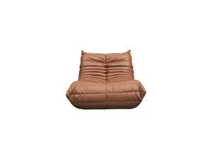 LivinHill Designové křeslo Nua ekokůže hnědé