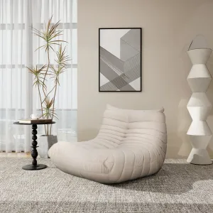 LivinHill Designové křeslo Nua samet béžové
