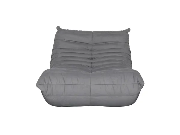 LivinHill Designové křeslo Nua samet šedé