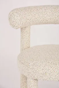 LivinHill Designová čalouněná jídelní židle Leith krémová/barevná