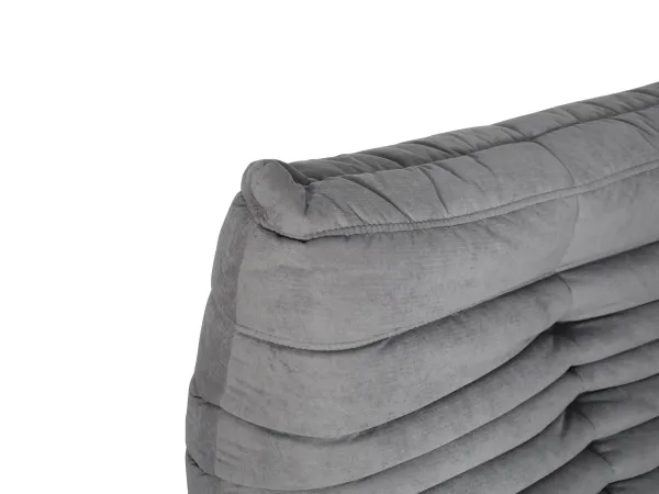 LivinHill Designové křeslo Nua samet šedé