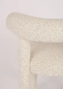 LivinHill Designová čalouněná jídelní židle Leith krémová/barevná