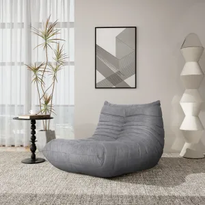 LivinHill Designové křeslo Nua samet šedé