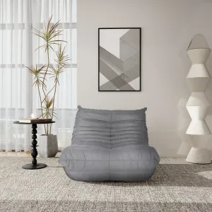LivinHill Designové křeslo Nua samet šedé