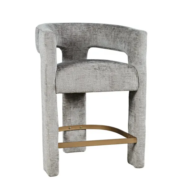 LivinHill Designová barová židle Leith šedá