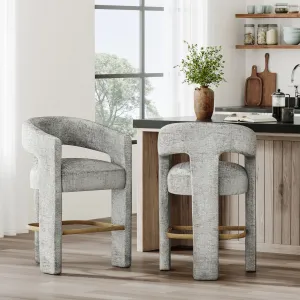 LivinHill Designová barová židle Leith šedá
