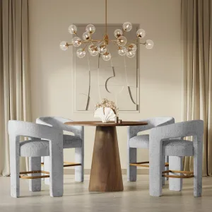 LivinHill Designová barová židle Leith šedá
