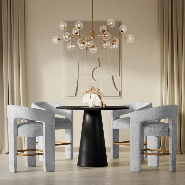 LivinHill Designová barová židle Leith šedá