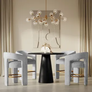 LivinHill Designová barová židle Leith šedá