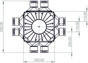 PRODMAX TPK | Rozdeľovací box TPK 8x75 mm/200 mm SK 8x75/200/TPK