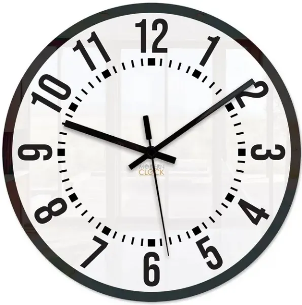 ModernClock Nástenné hodiny Oskar 30 cm biele/čierne
