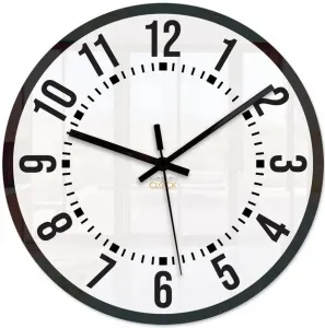 ModernClock Nástenné hodiny Oskar 30 cm biele/čierne