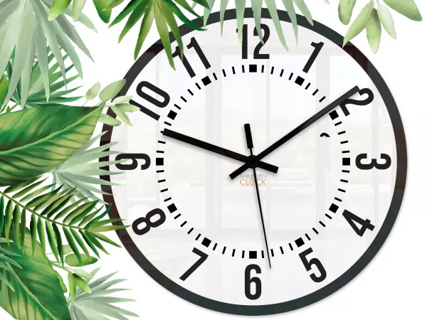 ModernClock Nástenné hodiny Oskar 30 cm biele/čierne