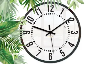 ModernClock Nástenné hodiny Oskar 30 cm biele/čierne