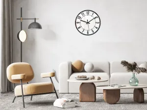 ModernClock Nástenné hodiny Oskar 30 cm biele/čierne
