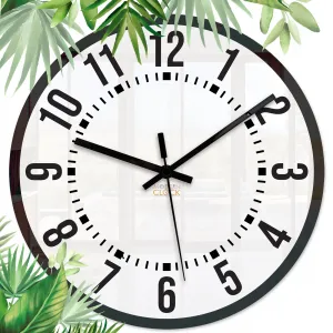 ModernClock Nástenné hodiny Oskar 30 cm biele/čierne