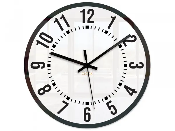 ModernClock Nástenné hodiny Oskar 30 cm biele/čierne