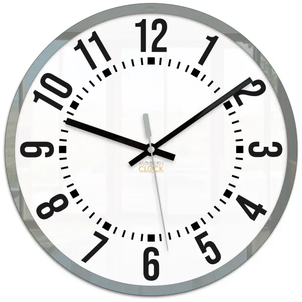 ModernClock Nástenné hodiny Oskar 30 cm biele/sivé