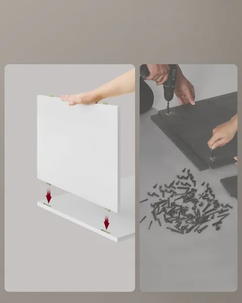 SONGMICS Nočný stolík Vasagle Adar s nabíjacou stanicou biely