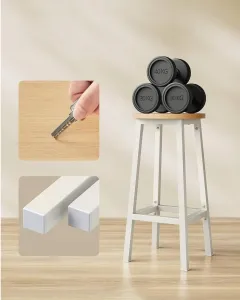 SONGMICS Súprava 2 ks barových stoličiek Vasagle Pure biela/svetlohnedá