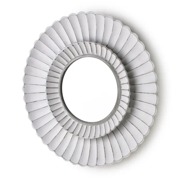 Mondex Okrúhle nástenné zrkadlo DAZ 50 cm biele