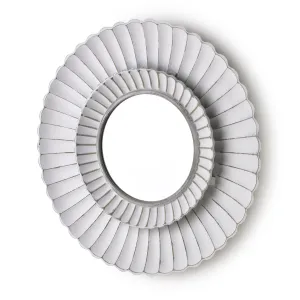 Mondex Okrúhle nástenné zrkadlo DAZ 50 cm biele