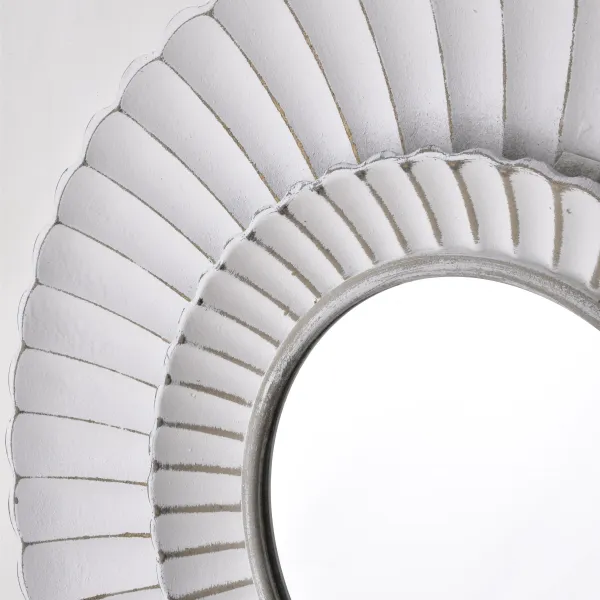 Mondex Okrúhle nástenné zrkadlo DAZ 50 cm biele