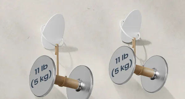 SONGMICS Súprava 4 ks háčikov na oblečenie Ripple biela