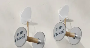 SONGMICS Súprava 4 ks háčikov na oblečenie Ripple biela