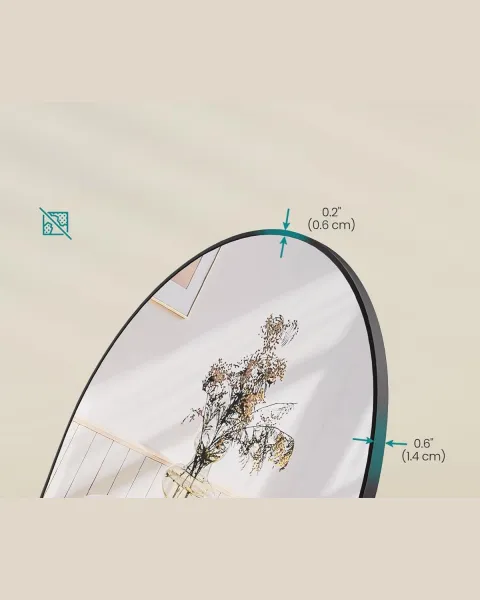 SONGMICS Voľne stojace zrkadlo Bleer 160 cm čierne