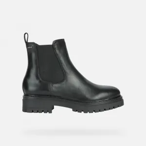 Black Women's Ankle Boots Geox Iridea B ABX - Ladies