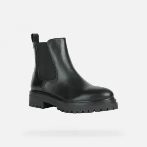Black Women's Ankle Boots Geox Iridea B ABX - Ladies