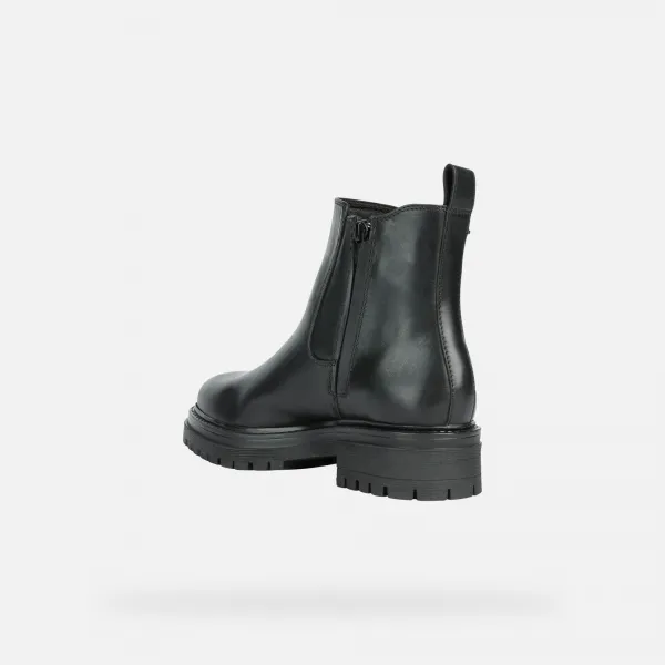 Black Women's Ankle Boots Geox Iridea B ABX - Ladies