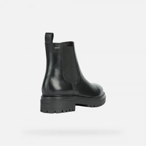 Black Women's Ankle Boots Geox Iridea B ABX - Ladies