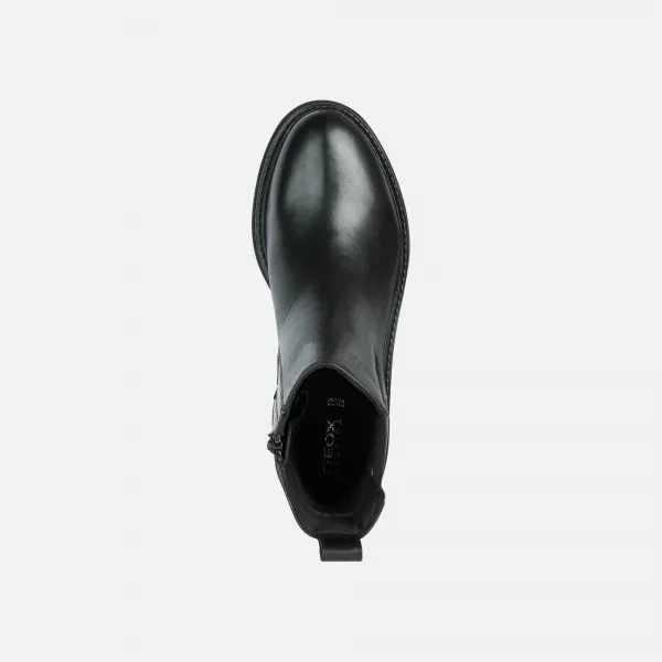 Black Women's Ankle Boots Geox Iridea B ABX - Ladies